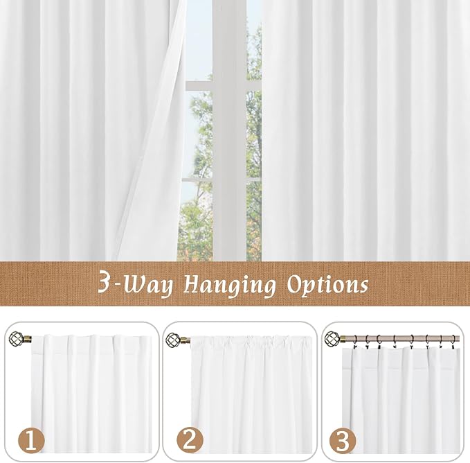 Linen 100% Blackout Window Curtains - Image 9