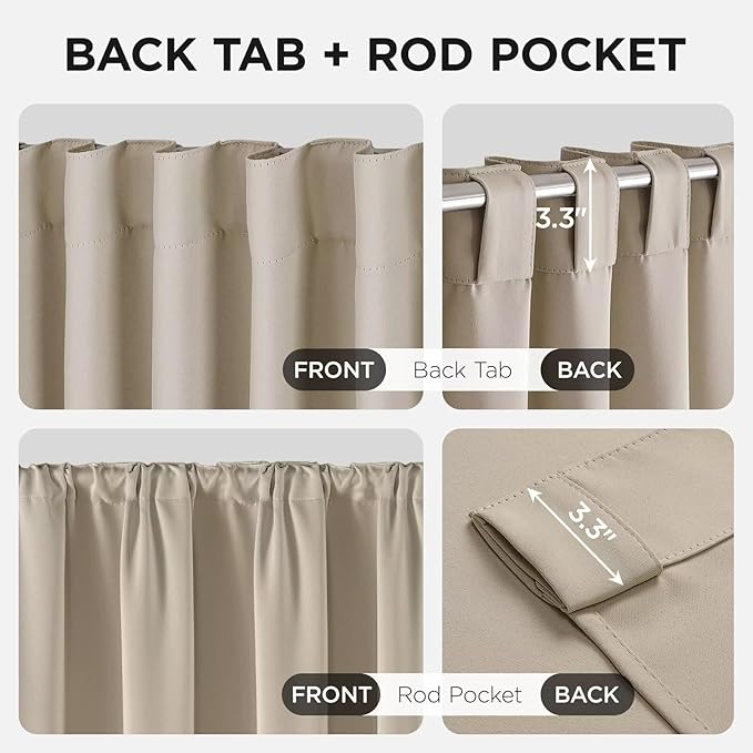 Joydeco 72 Inch Blackout Curtains - Image 3