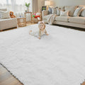 Rugs for Living Room 8x10, Alfombras para Salas Fluffy Shag Large Fuzzy Plush by Junhejiamei