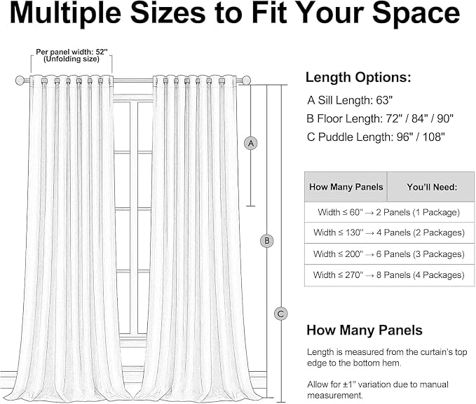 Topfinel Black Out Curtains 63 Inch Long - Image 7