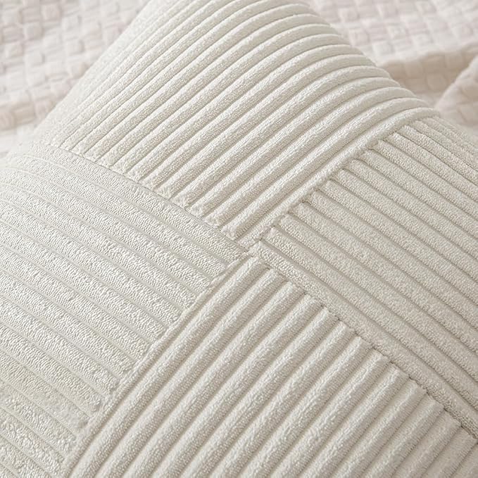 MIULEE Beige Decorative Throw Pillow Covers 16x16 Inch - Image 2