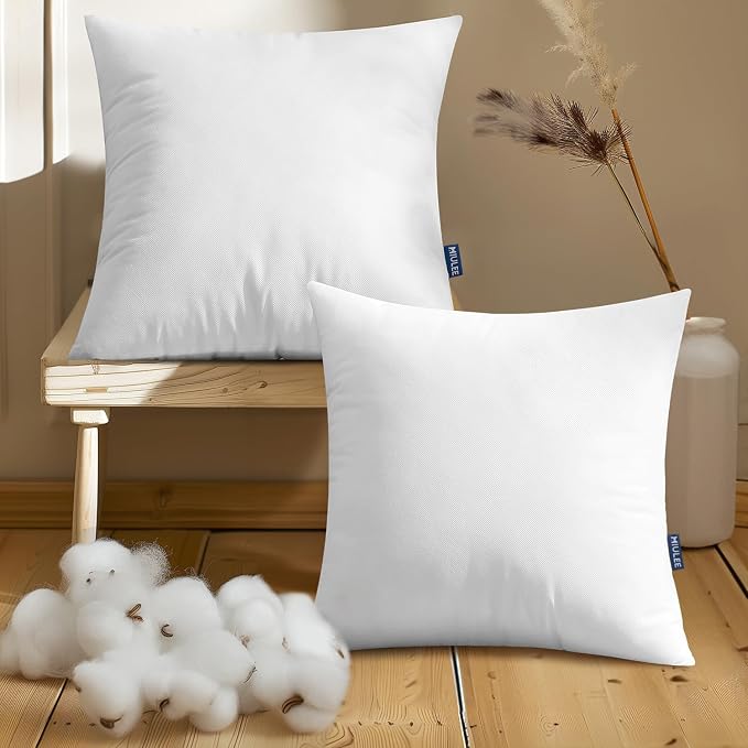 MIULEE Set of 2 Throw Pillow Inserts 20x20 Inches, Nowoven Decorative Pillow - Image 4