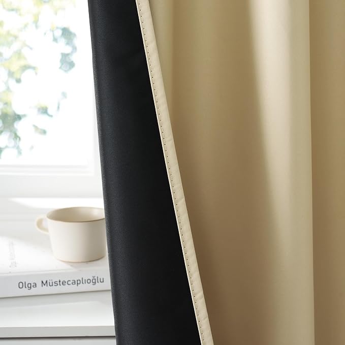 RYB HOME Bedroom Blackout Curtains 84 inches Long, 100% Blackout Thermal - Image 3