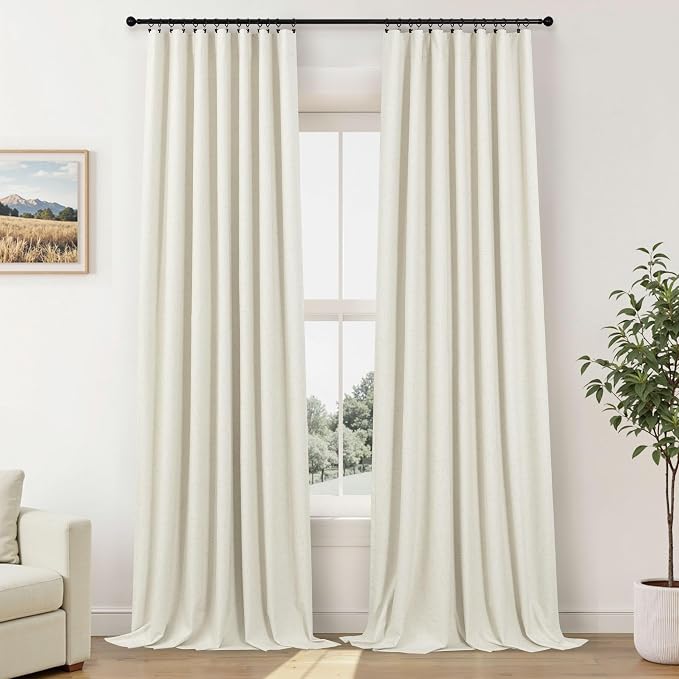 Pitalk Natural Linen Blackout Curtains - Image 8