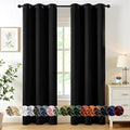MIULEE Blackout Curtains for Bedroom 2 Panels 40 x 72 Inch Long Black | Thermal by MIULEE