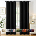 MIULEE Black Blackout Curtains for Bedroom Living Room 86 Inches Long 2 Panels by MIULEE