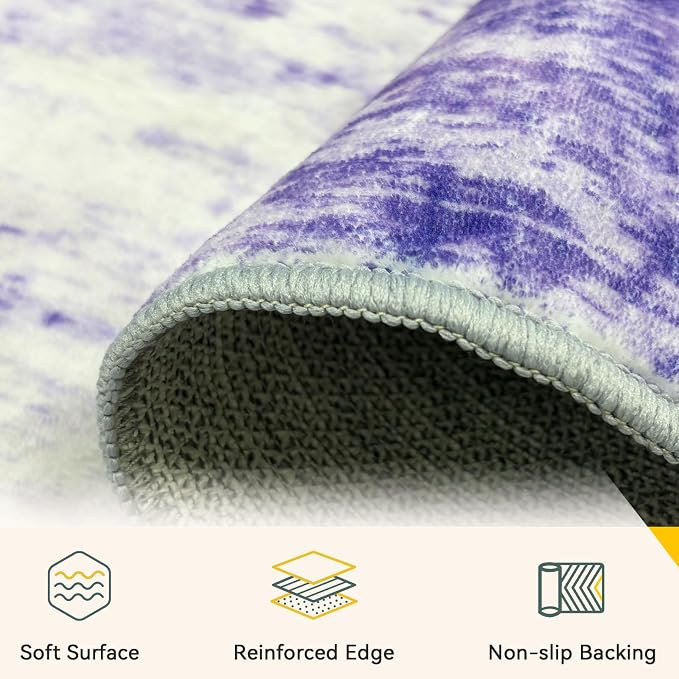 RELEANY Washable 5'x7' Abstract Area Rug - Image 4