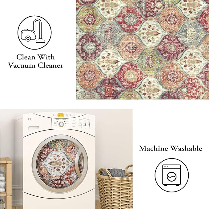 Lahome Moroccan Small Washable Area Rug, 3x5 Rugs - Image 4