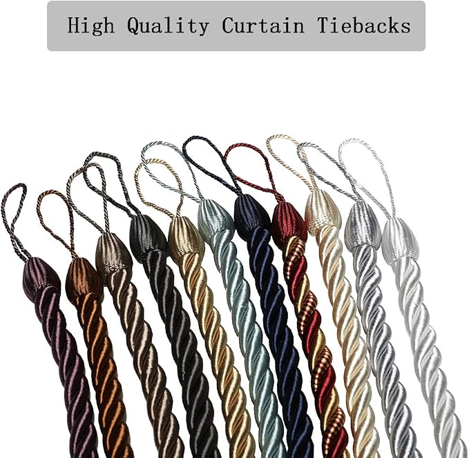 BEL AVENIR Curtain Tiebacks Ropes Tie-Backs, Handmade Curtain Holdbacks - Image 5