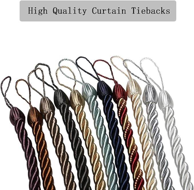 BEL AVENIR Curtain Rope Tiebacks, Drapery Rope Holdbacks - Image 5