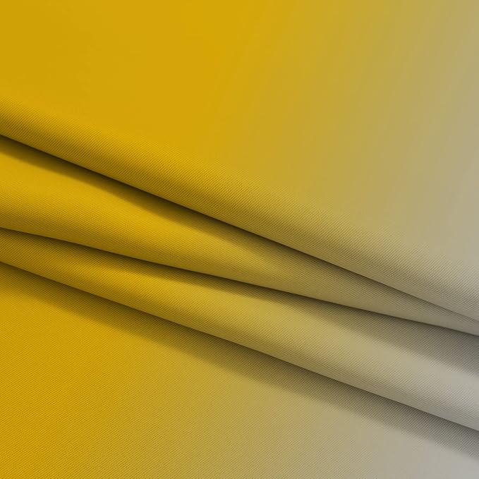Yakamok Yellow Ombre Curtains 63 Inches Long, Light Blocking Gradient Color - Image 6