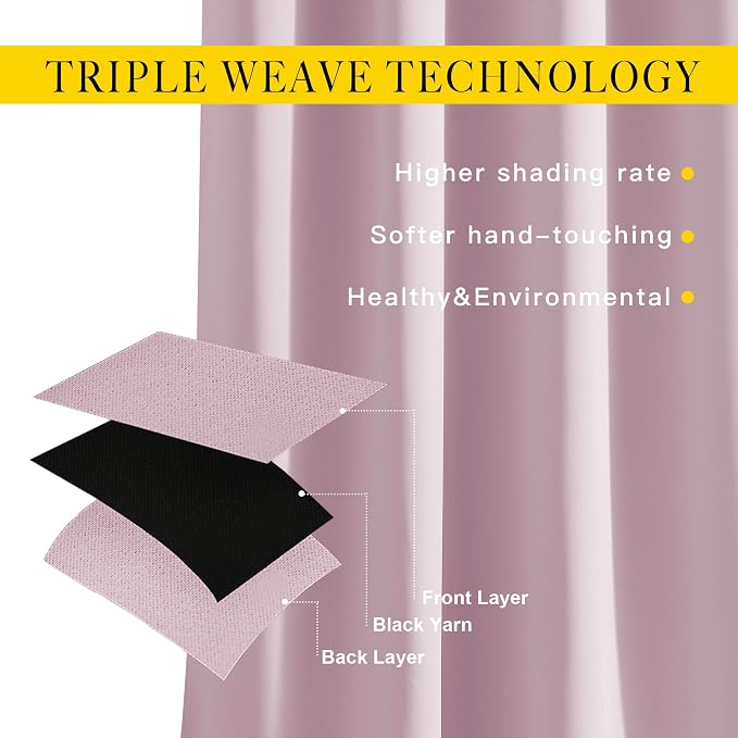 NICETOWN Room Darkening 102 inch Curtains - Image 3