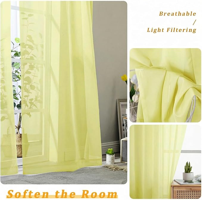Gwine Sheer Curtains 72 Inch Length - Image 5