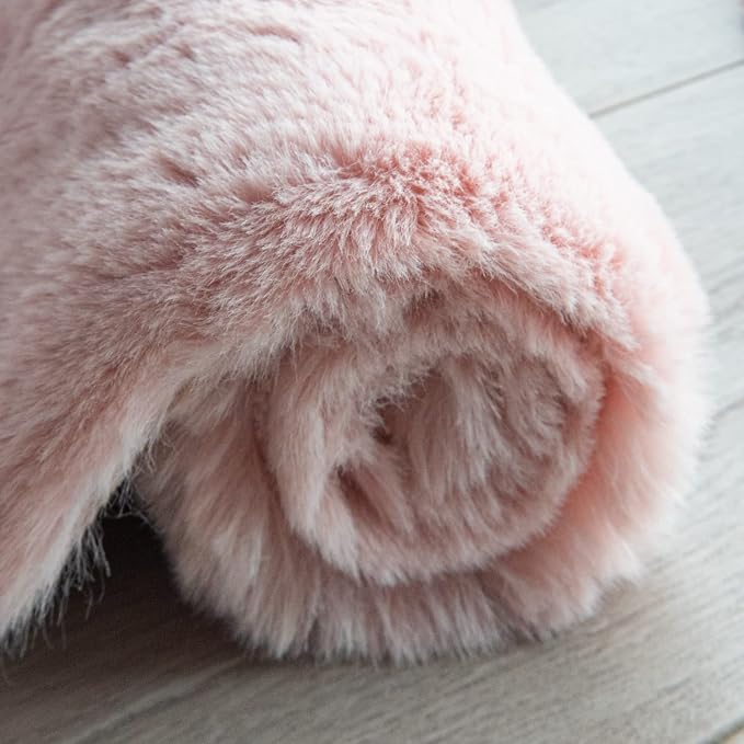 ORINOVA Pink Washable Fluffy Rug 5x7 Area Rugs - Image 8