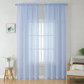 OWENIE Sheer Curtains 96 inches Long 2 Panels Set by OWENIE