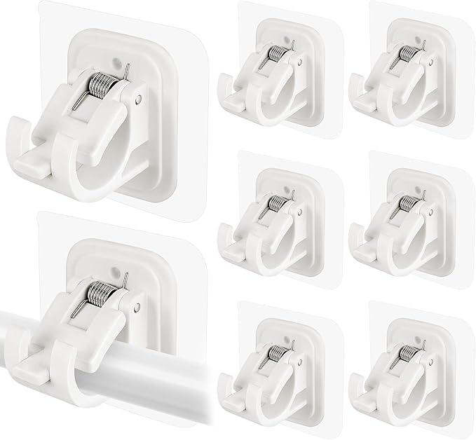 8PCS Self Adhesive Curtain Rod Holders No Drill Curtain Rods Brackets No by Codoule