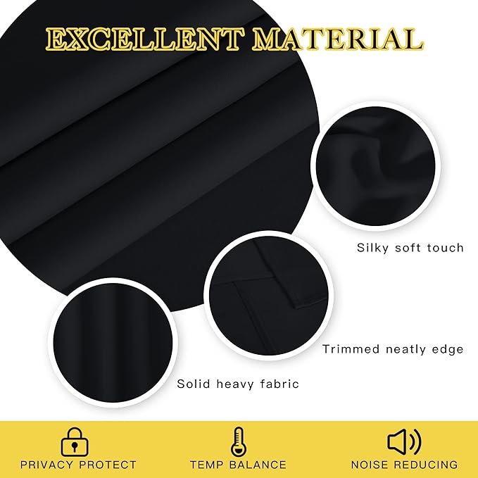 NICETOWN Black Out Curtain for Bedroom 84 inches Long - Image 4