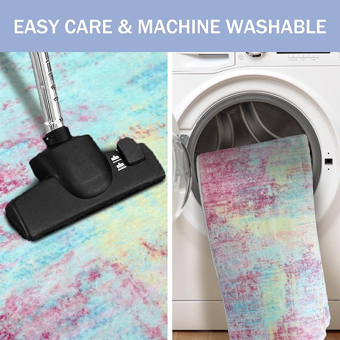 IOHOUZE Abstract Area Rug 3x5 Ft Washable Rugs - Image 3