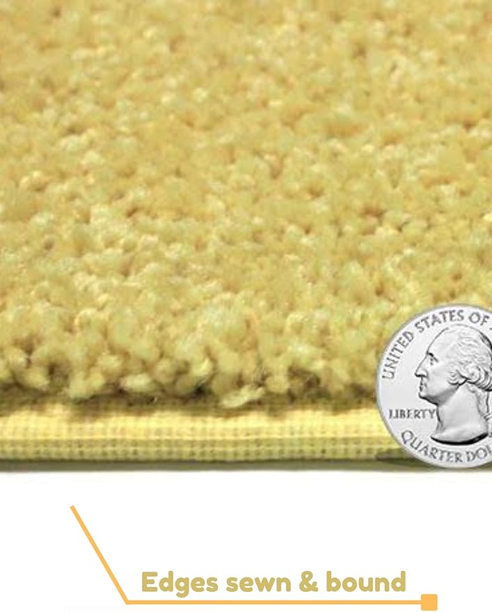 KOECKRITZ Soft and Colorful Kids Classroom Area Rugs (Passes Flammability Pill Test) Many Sizes and Bright Colors to Select from (5' Round, Lemon)
