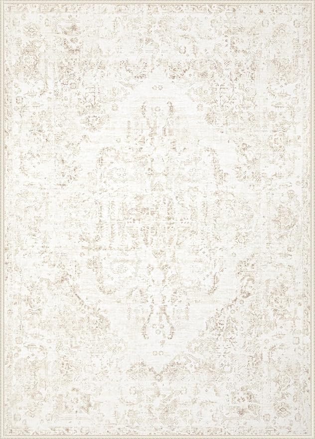 10x14 Area Rugs for Living Room: Washable Rug Vintage Large Rugs Soft Non Slip - Image 9