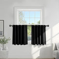 PONY DANCE Small Window Curtains 2 Panels Set, Half Window Rod Pocket Privacy by PONYDANCE