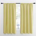 NICETOWN Paler Yellow Blackout Curtains 63 inches Long by NICETOWN