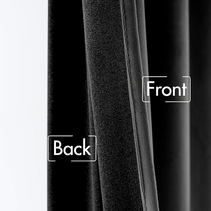 MIULEE Black Velvet Curtains 84 inches 2 Panels - Image 6