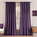 MIULEE Purple Velvet Curtains 52x84 inches Luxury Blackout Curtains | Thermal by MIULEE