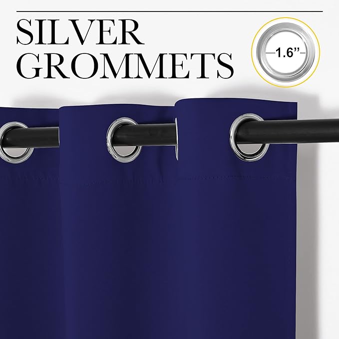 NICETOWN All Season Thermal Insulated Solid Grommet Top Blackout - Image 3
