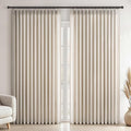 Topfinel 108 Inch Pinch Pleated Linen Curtains 2 Panels, Oatmeal Semi Sheer by Topfinel