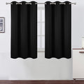 Black Blackout Curtains 34 x 54 Inch Length/Set of 2 Curtain Panels/Thermal by Lemomo