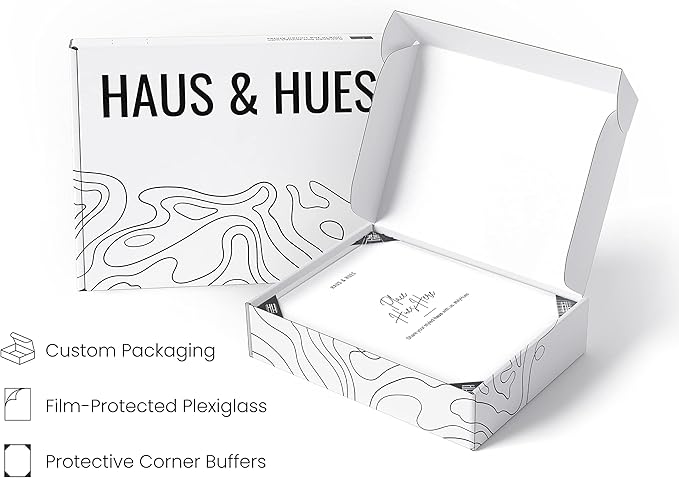 HAUS AND HUES 16x24 White Metal Picture Frames - Features Premium Aluminum, Vertical & Horizontal Hang, Shatterproof Plexiglass - Perfect for Home, Room, Office (16x24 in, White, Set of 15)