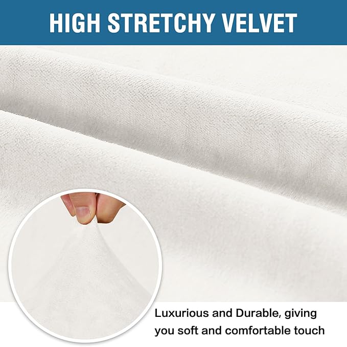 H.VERSAILTEX Stretch Velvet Loveseat Covers - Image 4