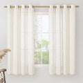 Sheer Linen Curtains 63 inches Long by LAMIT