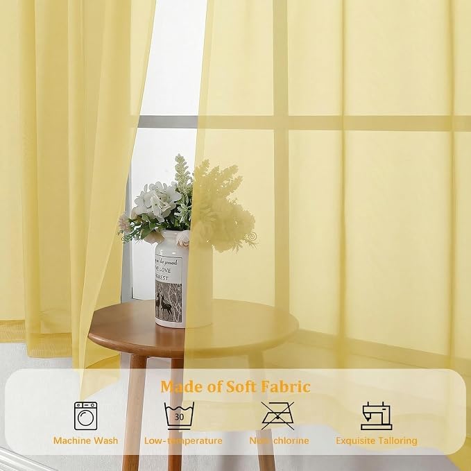 Gwine Sheer Curtains 84 Inches Long - Image 8