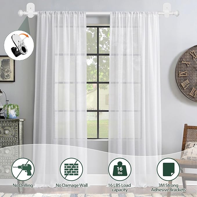 KAMANINA Curtain Rods No Drilling - Image 6