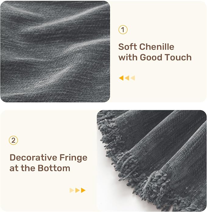 2 Pieces Sectional Couch Covers L Shaped Cover L Dark Gray | Thick Washable - Image 7