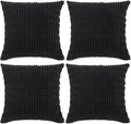 Fancy Homi 4 Packs Boho Black Decorative Throw Pillow Covers 24x24 Inch by Fancy+Homi