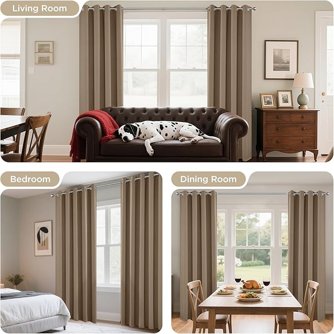 Joydeco Blackout Curtains 108 Inches Long 1 Panel, Thermal Insulated Long - Image 6