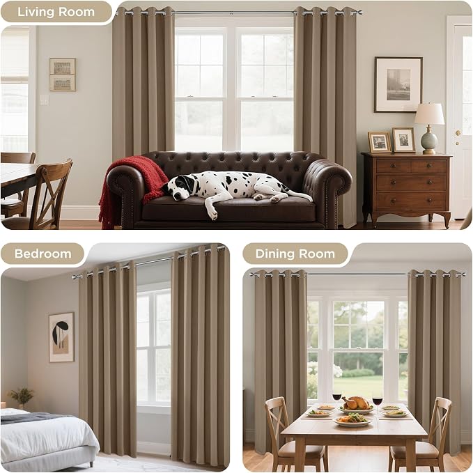 Joydeco Blackout Curtains 63 Inch Length 2 Panels Set, Thermal Insulated Long - Image 6