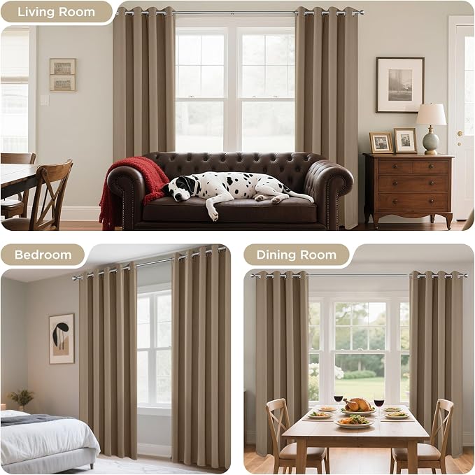 Joydeco Blackout Curtains 95 Inch Length 2 Panels Set, Thermal Insulated Long - Image 6