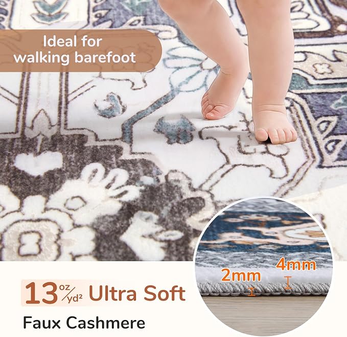 OPPODREAM Soft 6x9 Area Rugs, Washable Rug 6x9 - Image 2