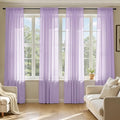 MIULEE Light Purple Sheer Curtains 96 Inches Long 4 Panels 42 x 96 Inches | by MIULEE