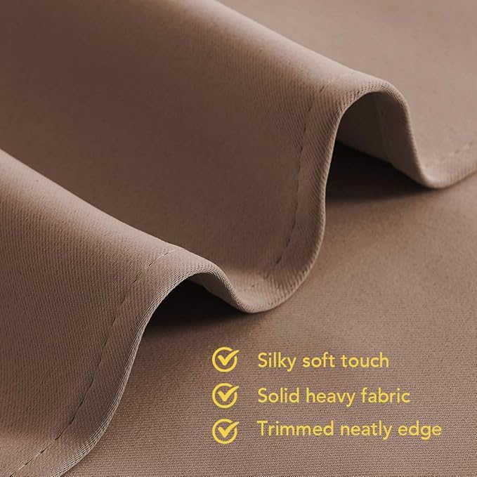 NICETOWN Blackout Window Curtains 60 inch Length, Cappuccino, 2 Panels - Image 5