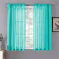 Tollpiz Short Sheer Curtain Living Room Linen Textured Curtains Sheer Light by Tollpiz