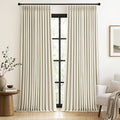 MIULEE Cream Pinch Pleated 100% Blackout Linen Curtains 40x102 Inches | Room by MIULEE