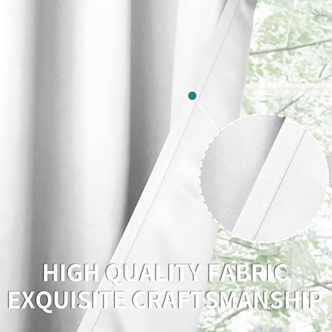BGment White Curtains 45 Inches Length - Image 7