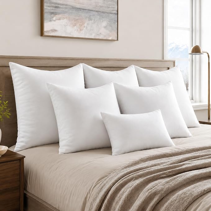 MIULEE 26x26 Euro Pillow Inserts 2 Pack, Throw Pillows - Image 2