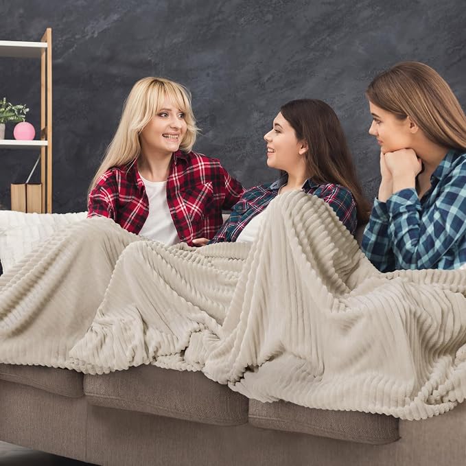 Buryeah 12 Pcs Flannel Throw Blanket Bulk 50 x 60 in Sleepover Blanket Outdoor - Image 4