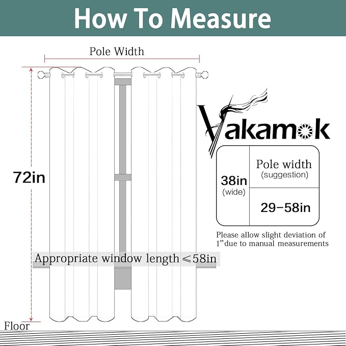 Yakamok 72 Inch Long Blackout Curtains - Image 7